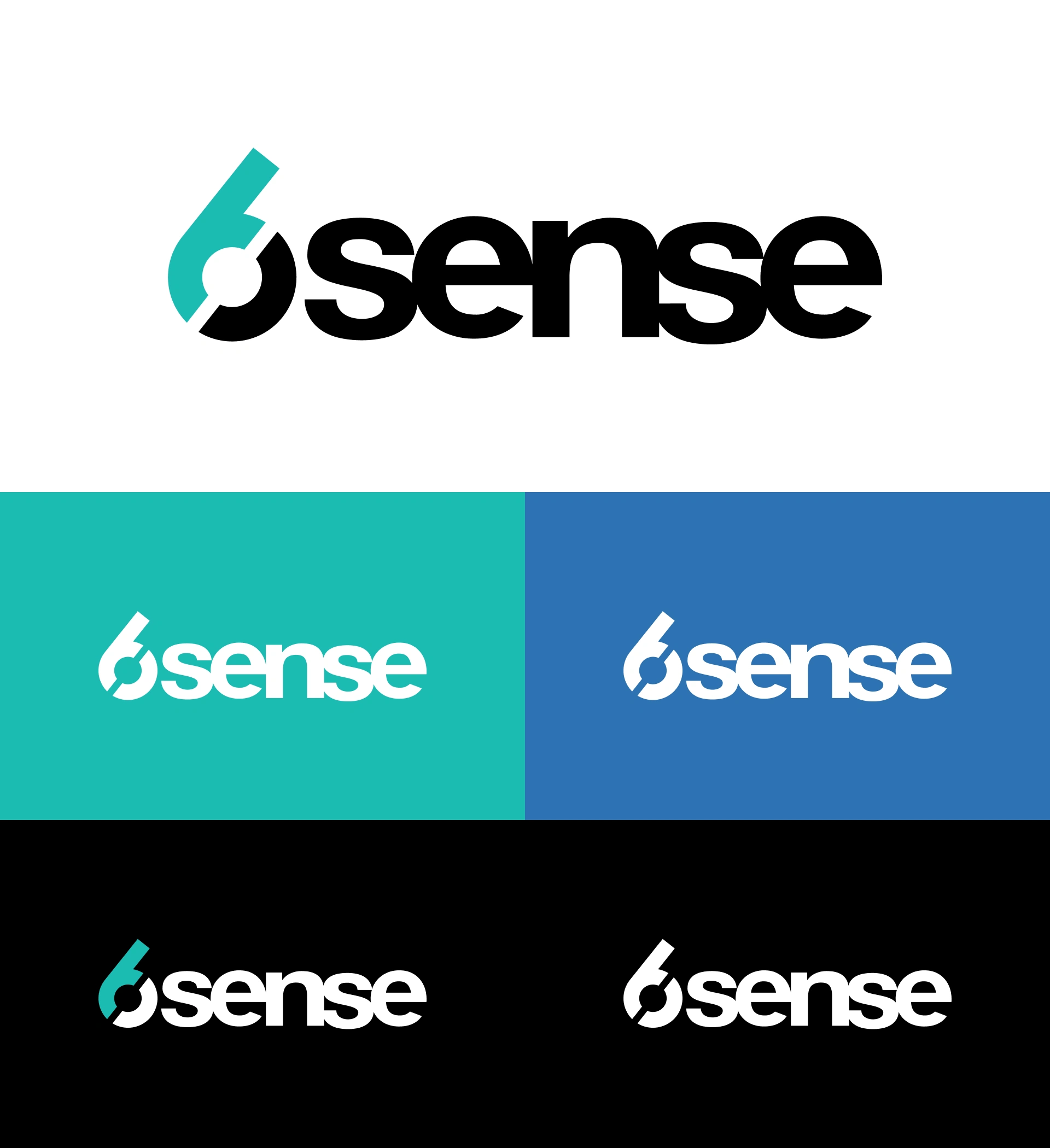 6sense logo design with modern technology brand identity.